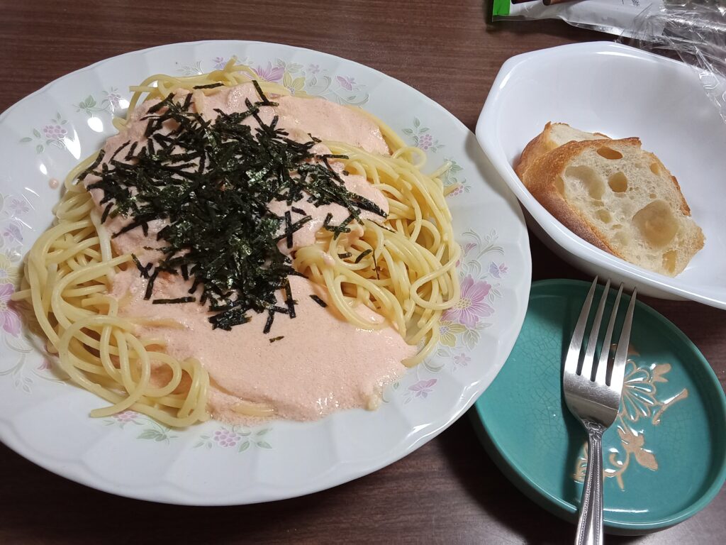 Oさんのたらこパスタ